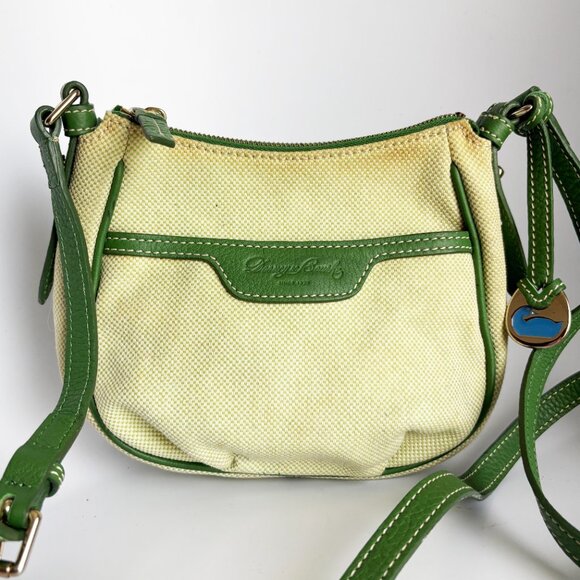 Dooney & Bourke Mini Margot Bag Crossbody Emerald Checkered Canvas with … - Picture 2 of 11